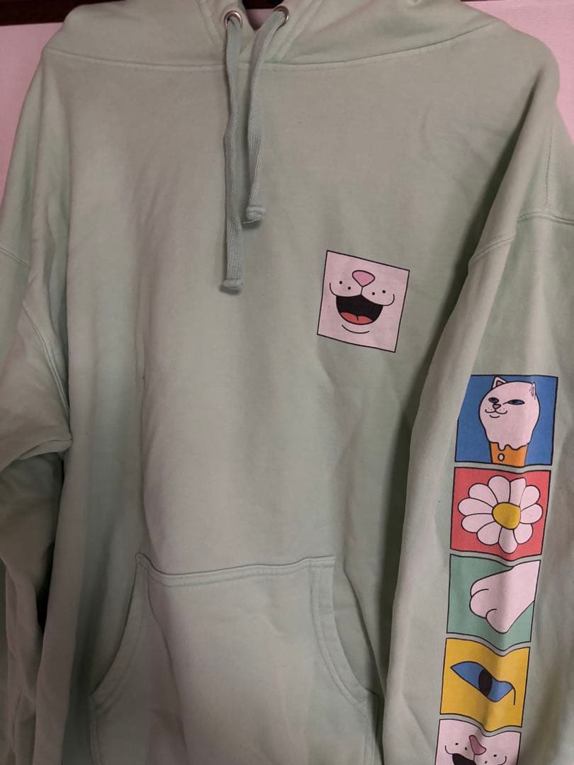 RIPNDIP ミントグリーン パーカー M
