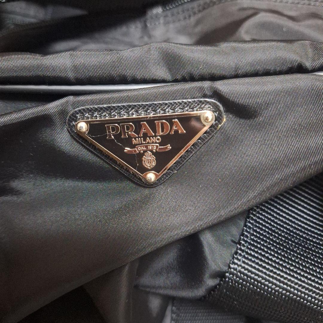 和人岸野　PRADA ボストンバッグ　黒