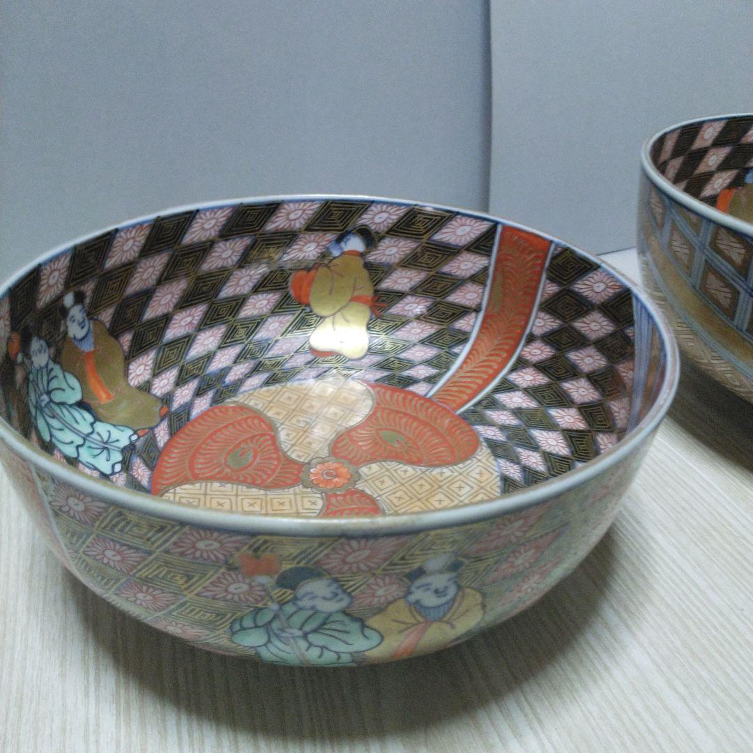 G*n様 特上手　古伊万里　金彩　色絵　賢人　そう図　深鉢　バラ売りも可能です。