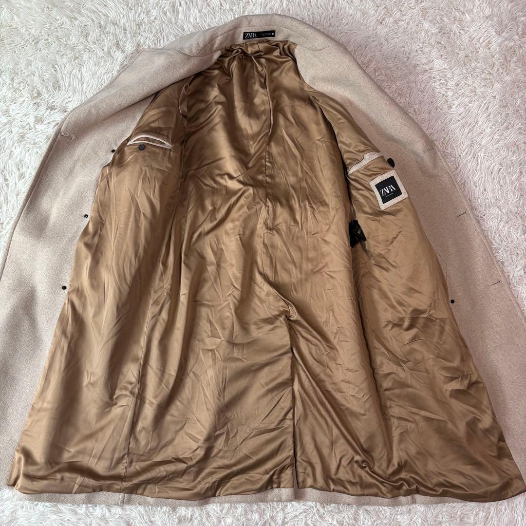 未使用級/XL相当✨ザラ ウール混紡ダブルブレスト チェスターコート マキシ丈