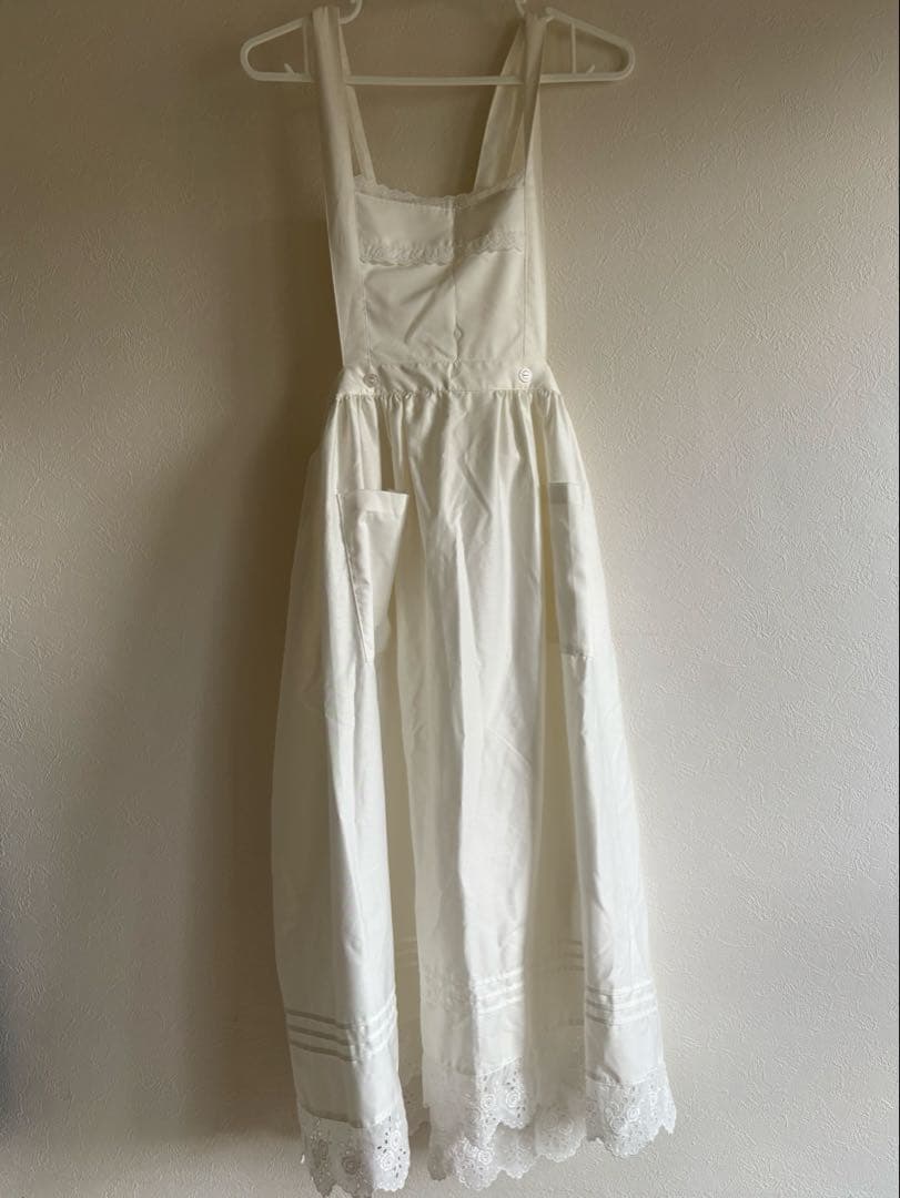 喫茶閃光×ONLY CHILD コラボエプロン　ホワイト コットン エプロン