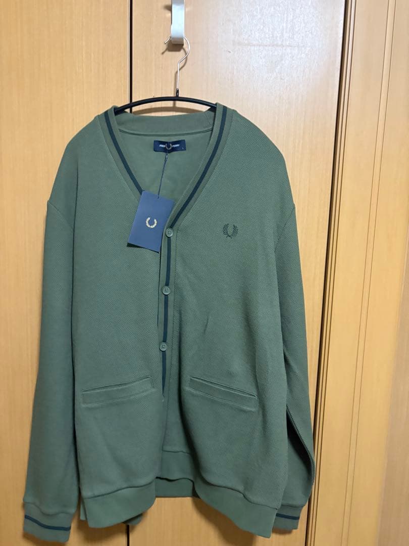 【未使用】Fred Perry カーディガン オリーブグリーン