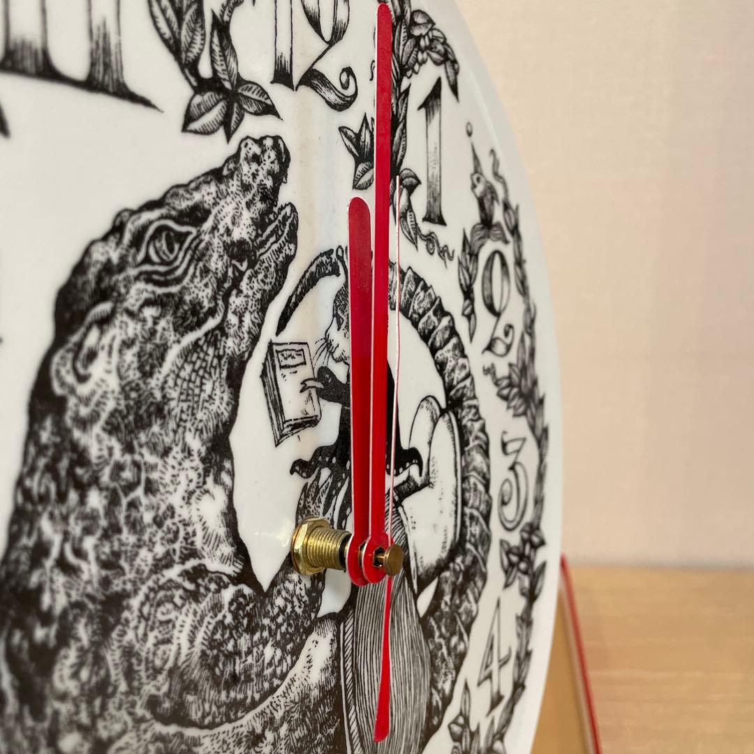 ボリス雑貨店　ヒグチユウコ　掛け時計(電波式)　ワニとギュスターヴくん