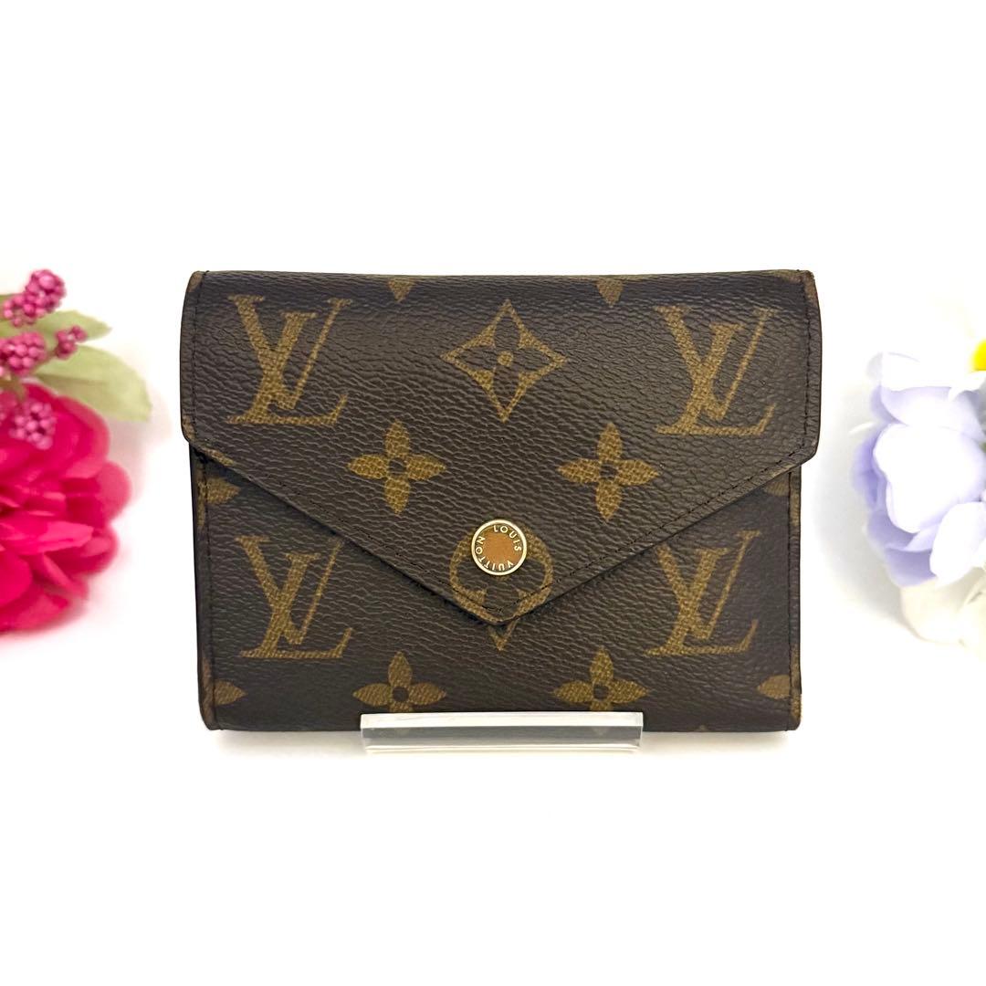 ルイヴィトン　ポルトフォイユ　ヴィクトリーヌ　モノグラム　ブラウン　三つ折り