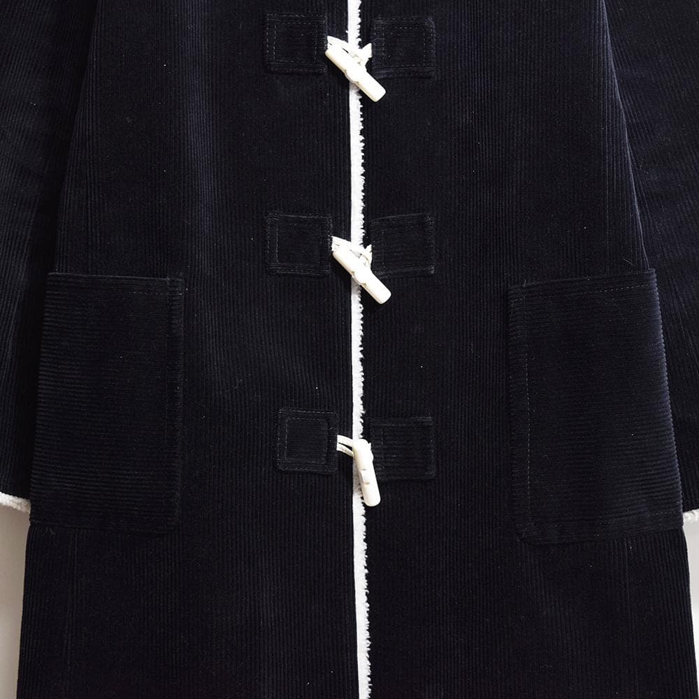00s y2k クレージュ courreges コーデュロイ ダッフルコート 紺