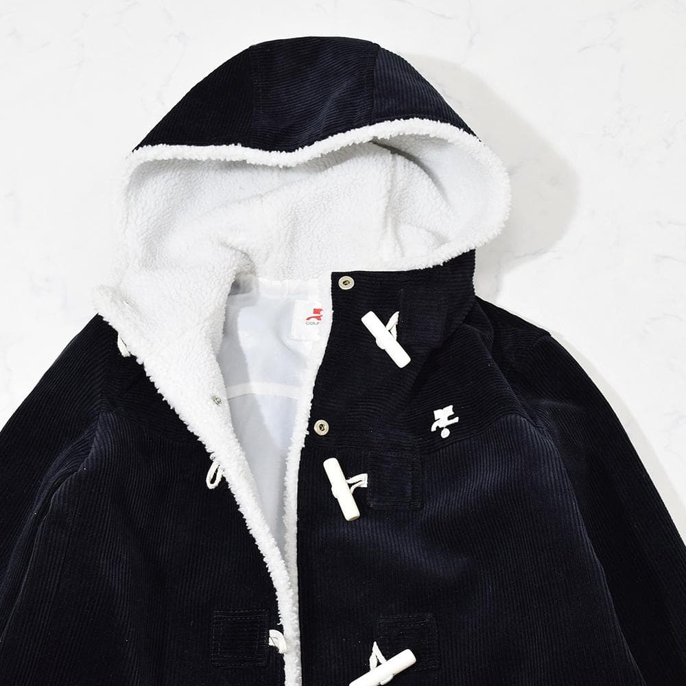 00s y2k クレージュ courreges コーデュロイ ダッフルコート 紺