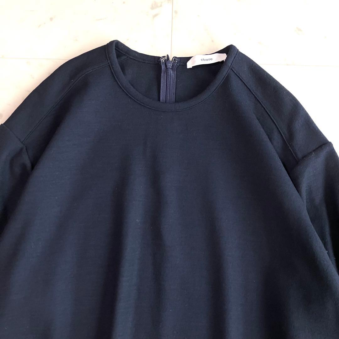 EBURE エブール クルーネック ブラウス　ソフトウール