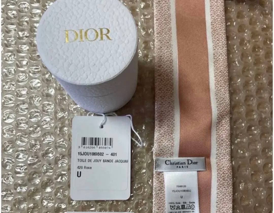 Dior ディオール　ミッツァ　スカーフ　トワルドゥ　ジュイ　ローズ