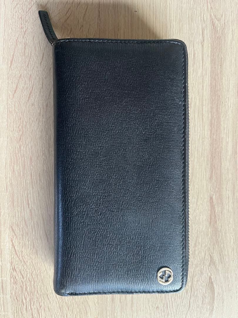 GUCCI ブラック レザー 長財布