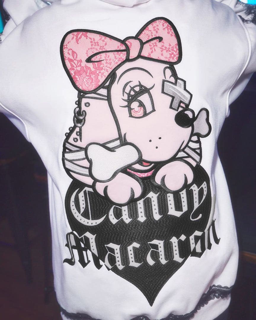 値下　新品未開封　ミシェルマカロン　ガルフィーコラボBIGパーカー　ホワイト