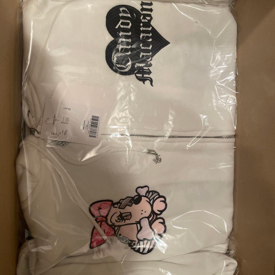 値下　新品未開封　ミシェルマカロン　ガルフィーコラボBIGパーカー　ホワイト