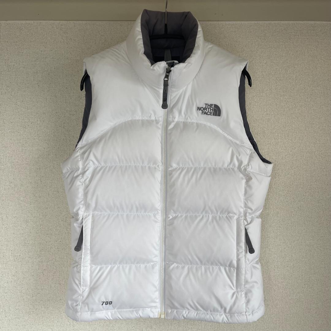 ザノースフェイス ヌプシダウンベスト レディースS ホワイト 700フィルパワー