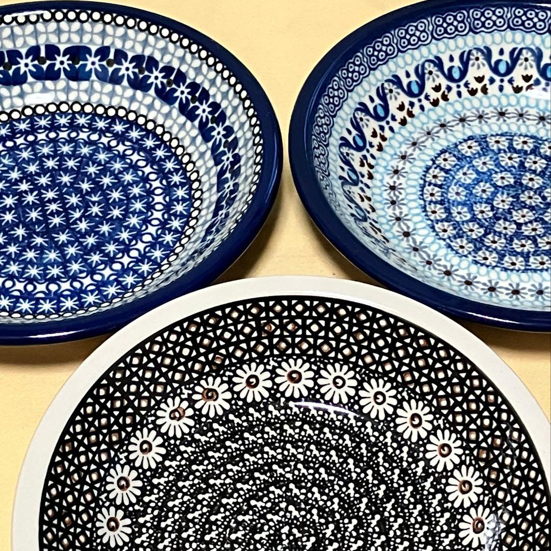 ポーランド食器★ポーリッシュポタリー スープパスタ皿3枚セット