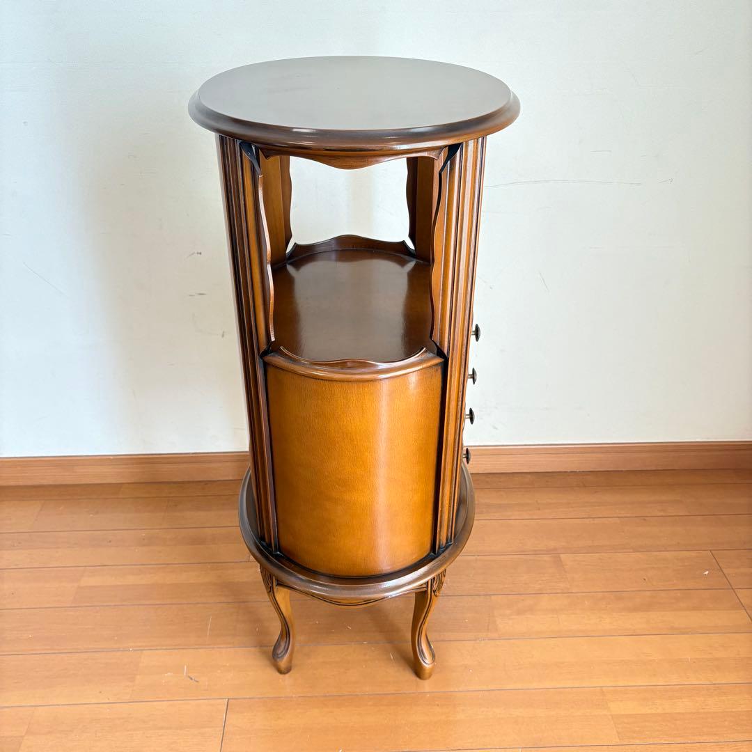 【美品・匿名配送】アンティーク調 猫脚 キャビネット 4段 チェスト コンソール