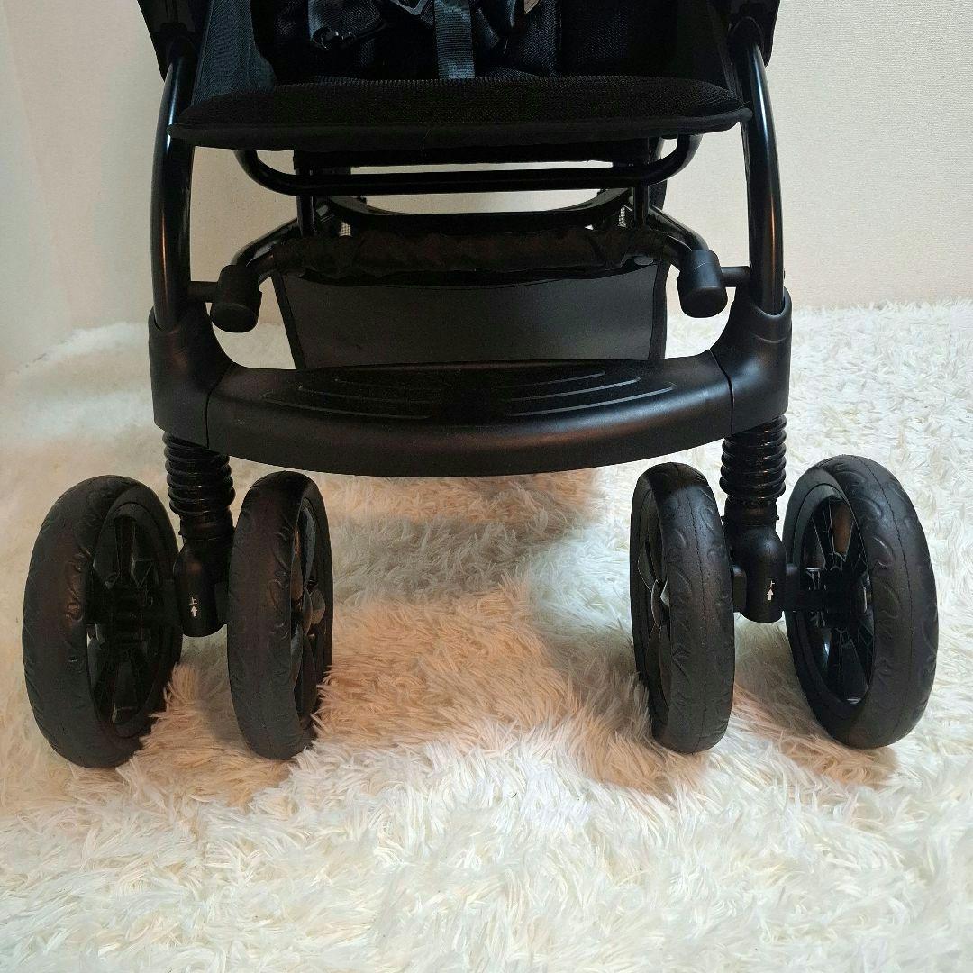 【極美品】KATOJI ふたりでゴー デラックス 二人乗り ベビーカー ブラック