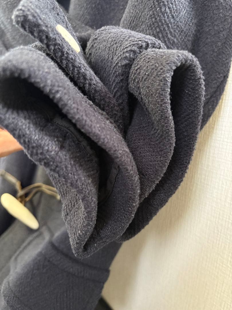 HYKEダッフルコート 白トグル ネイビー