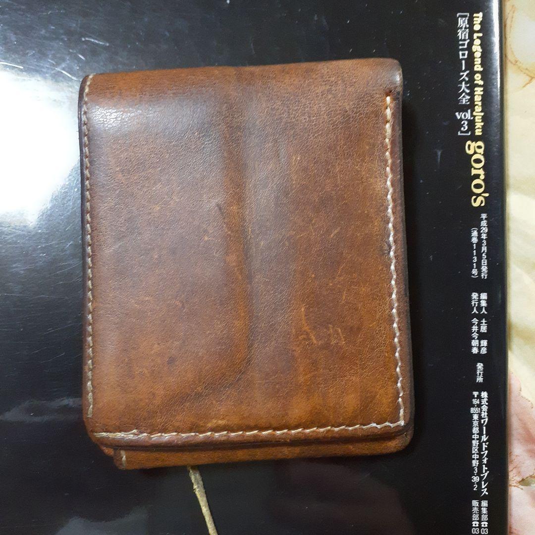goro's 二つ折り財布 ブラウン レザー