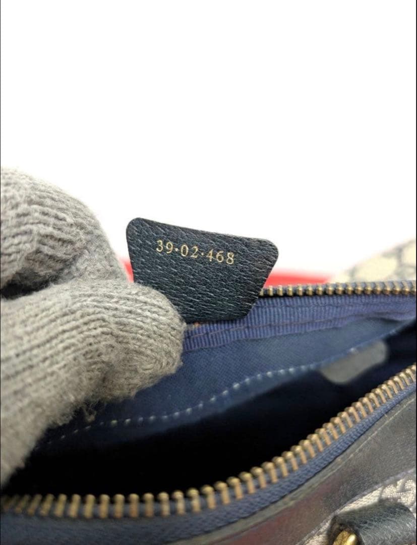美品 極希少！gucci ハンドバッグ ミニボストンバッグ 廃盤 ネイビー 廃盤