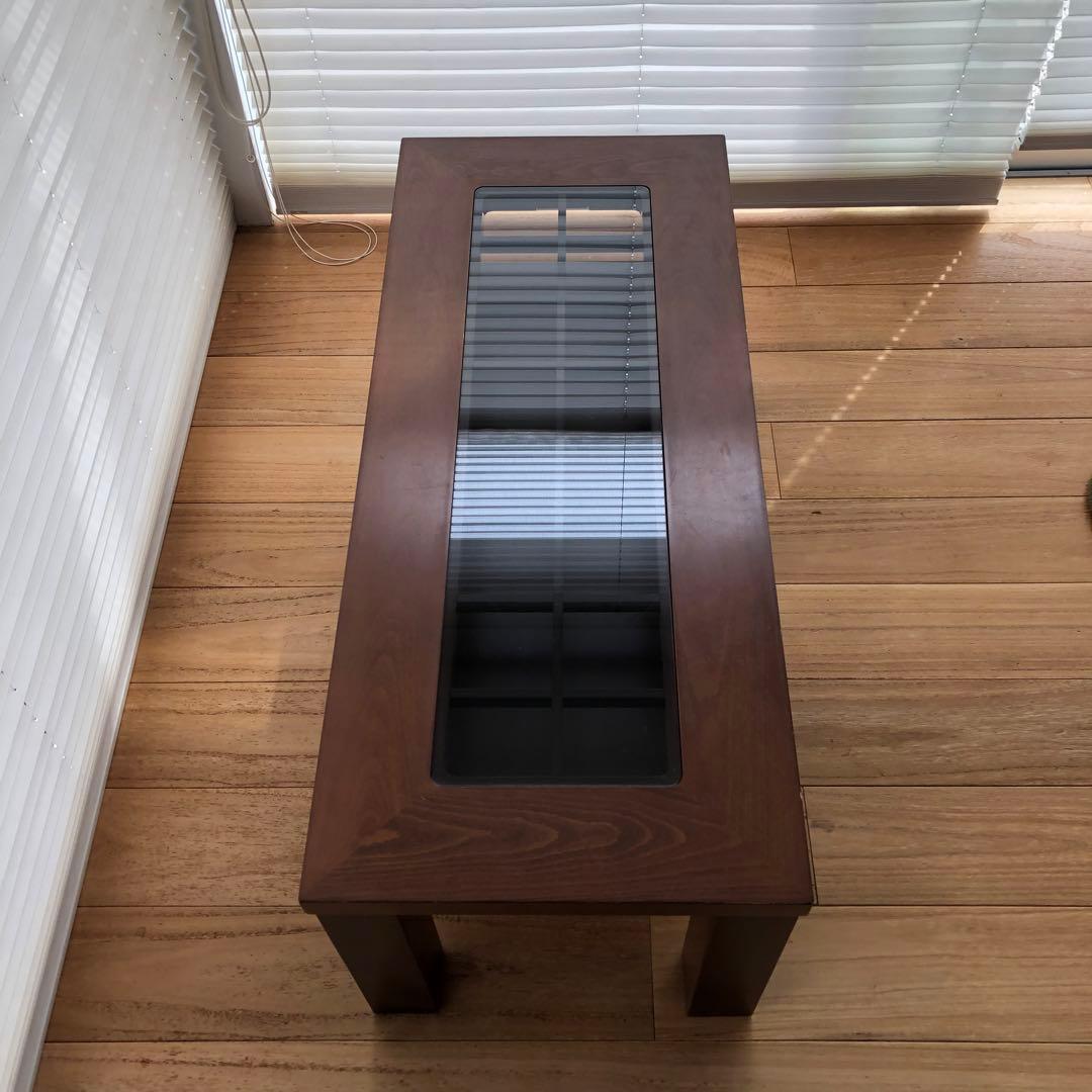 FUJI FURNITURE センターテーブル 木製 ガラス