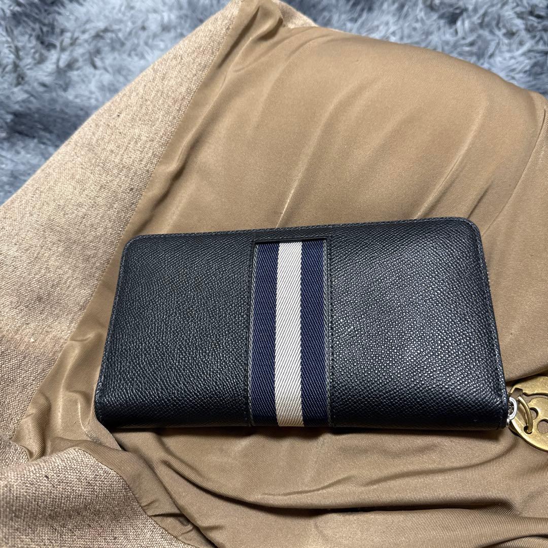 BALLY ラウンドファスナー ネイビー