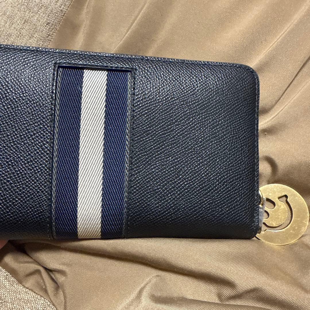 BALLY ラウンドファスナー ネイビー