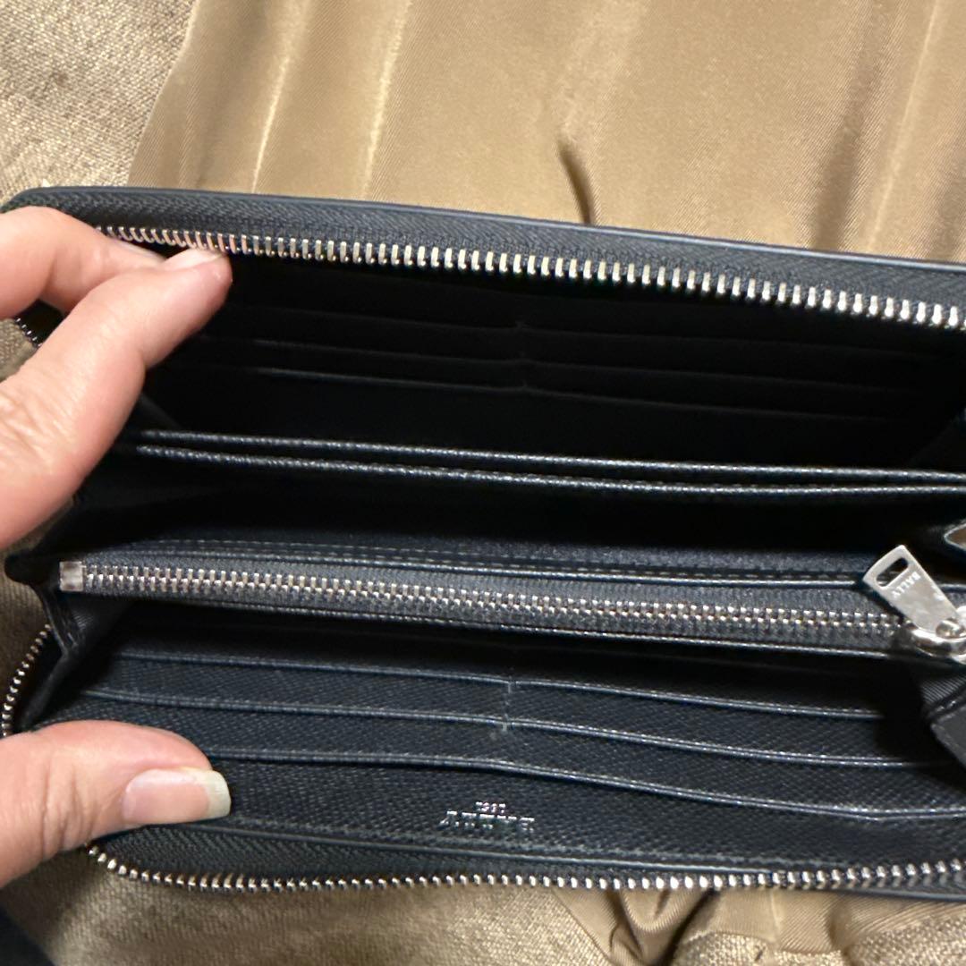 BALLY ラウンドファスナー ネイビー