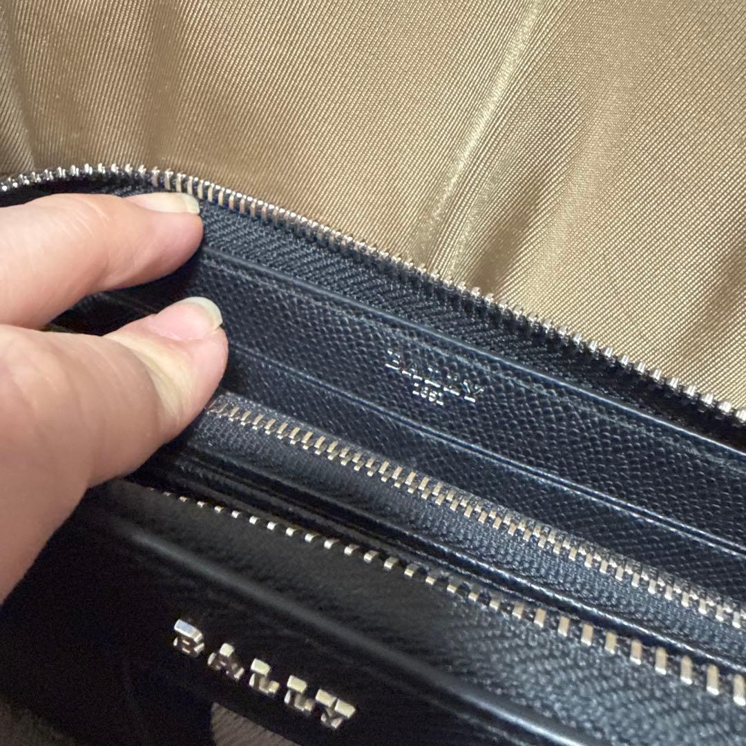 BALLY ラウンドファスナー ネイビー