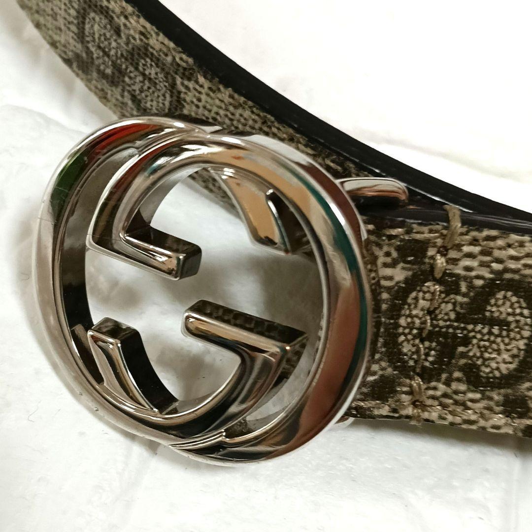 ♦最終♦GUCCIインターロッキングGバックルベルト GGスプリーム チルドレン