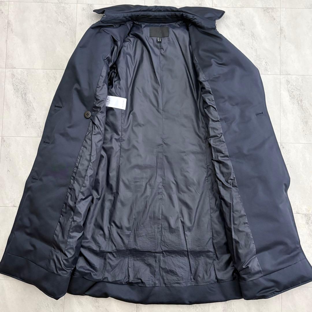美品ICBシームレス ダウンコート トレンチネイビー M