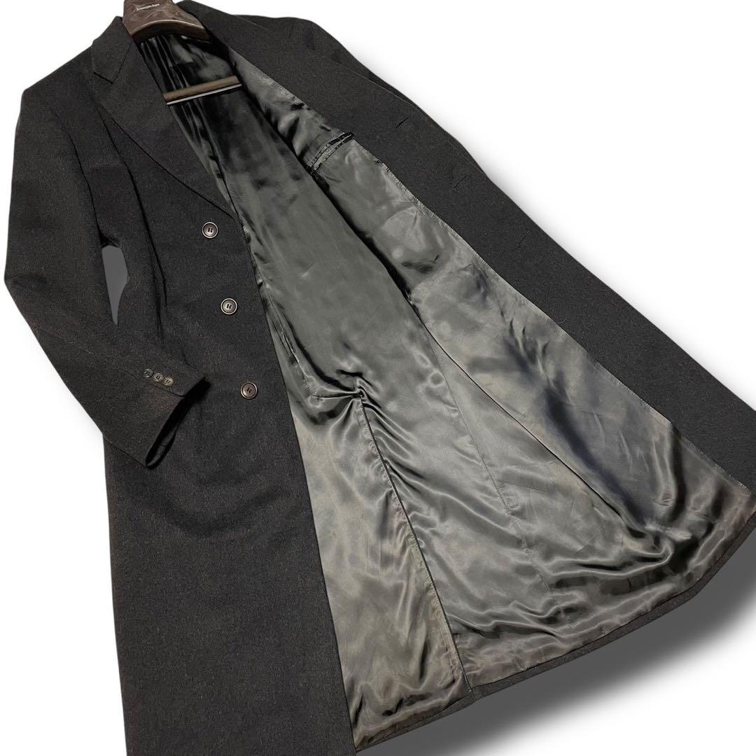 アルマーニコレツォーニ　カシミヤ　トレンチコート　ロング丈コート　ブラック