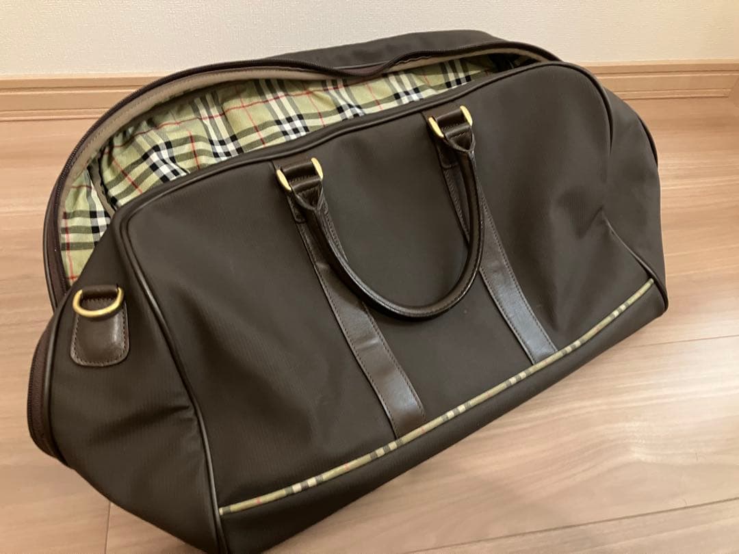 BURBERRY GOLF 大容量 レザー ボストンバッグ ブラウン