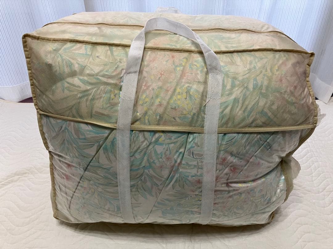 羽毛布団　1枚 パルティックビッグダウン 1.5kg 綿100% ピンク系花柄