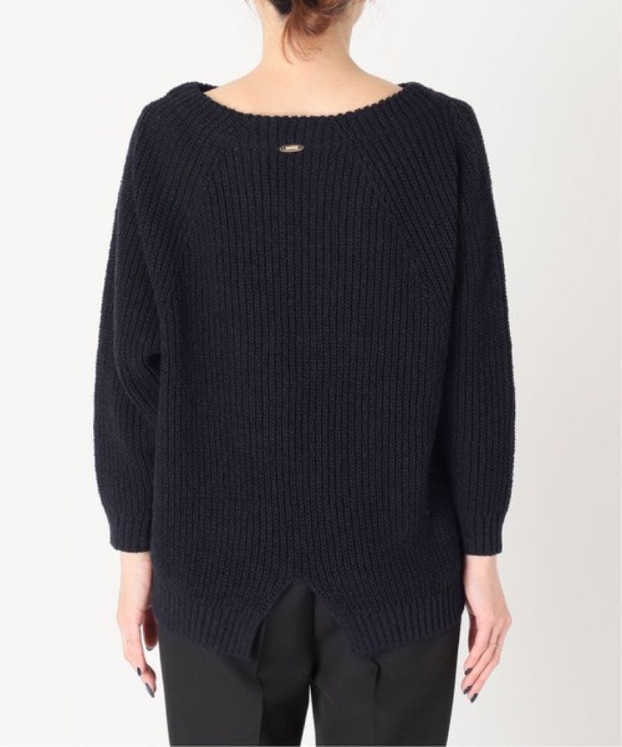 ドゥーズィエムクラス Lily Linen アゼプルオーバー ネイビー シルク混