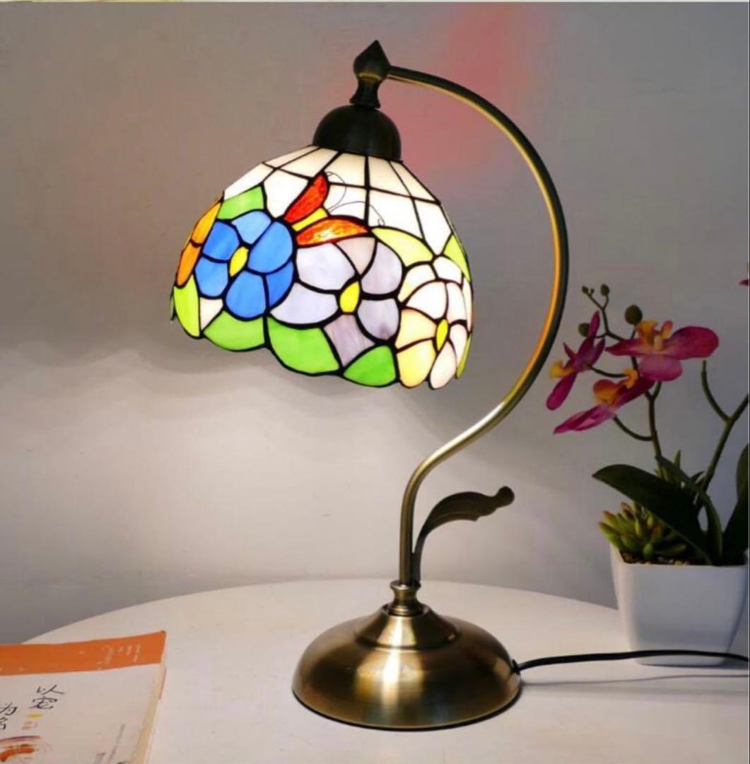 ステンドグラス テーブルランプ アンティーク レトロ おしゃれ ティフ
