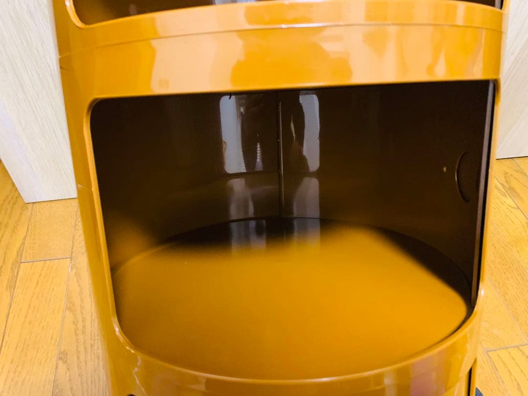 カルテルKartell コンポニビリ　3段キャビネット　イタリア製　茶色