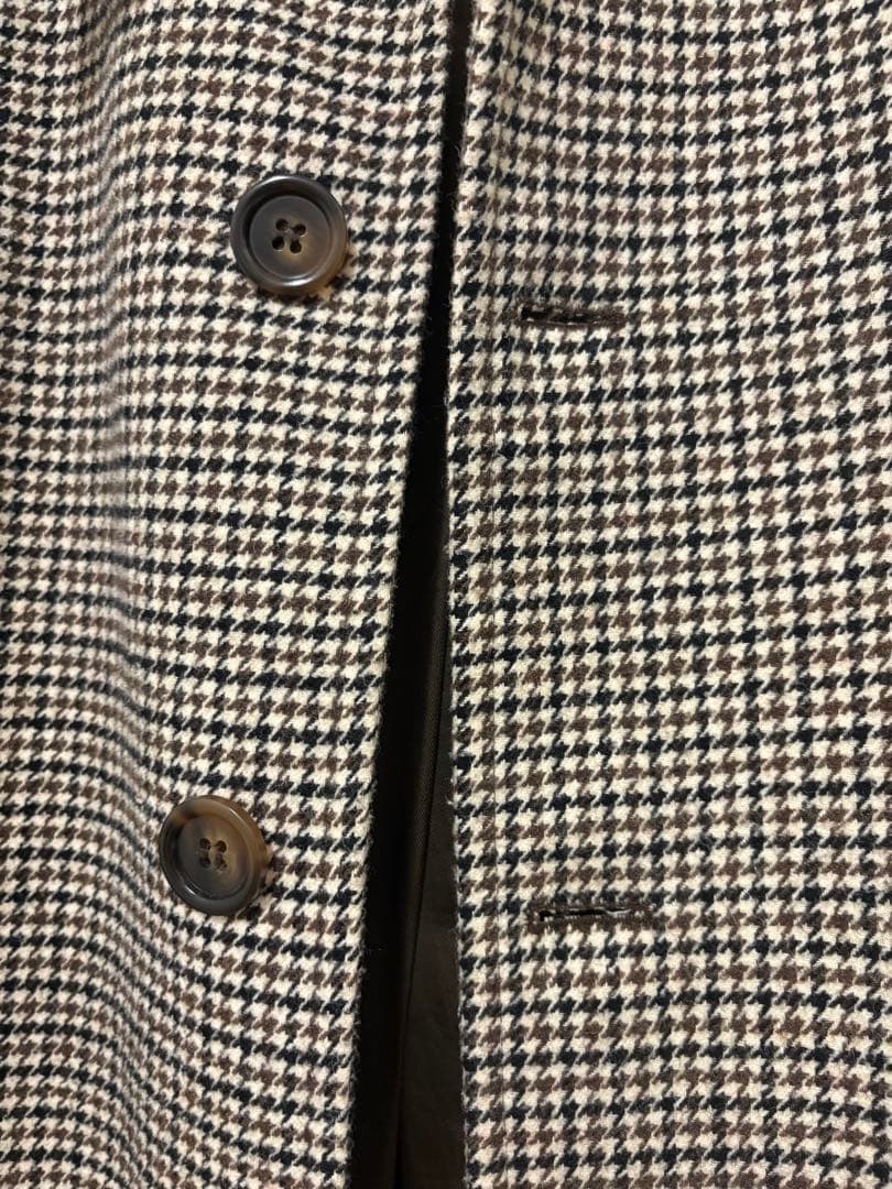 FASHIRU wool mix ステンカラーチェックコート