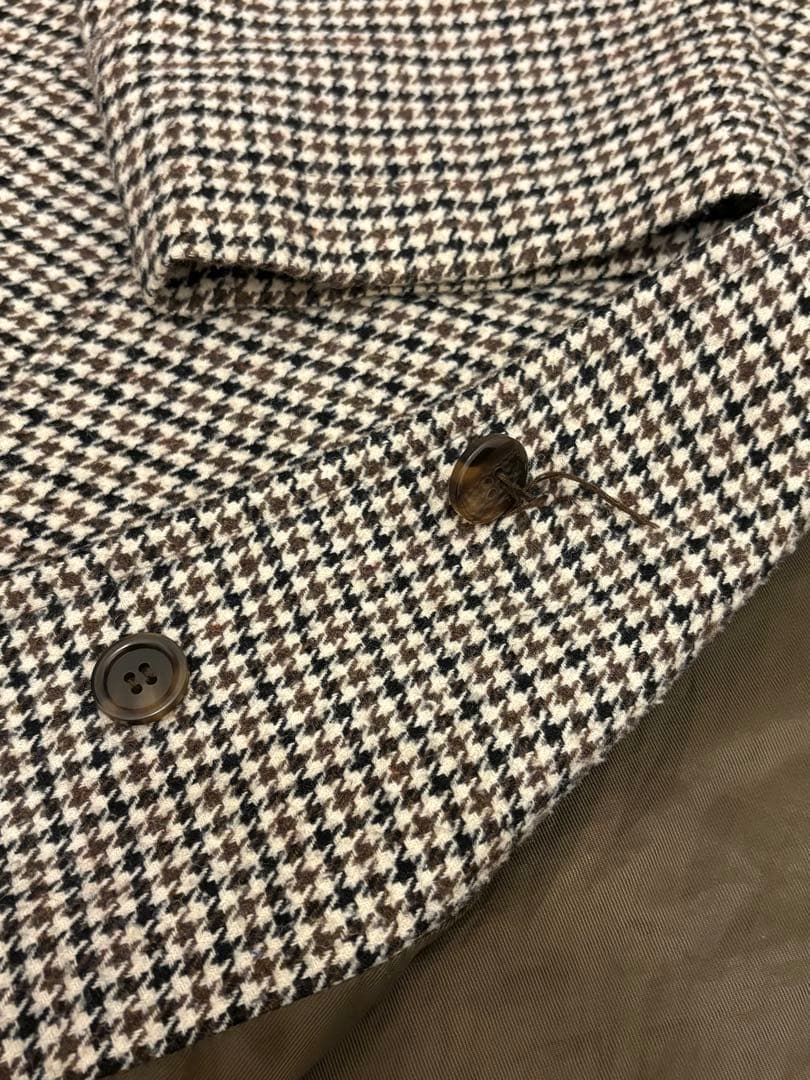 FASHIRU wool mix ステンカラーチェックコート