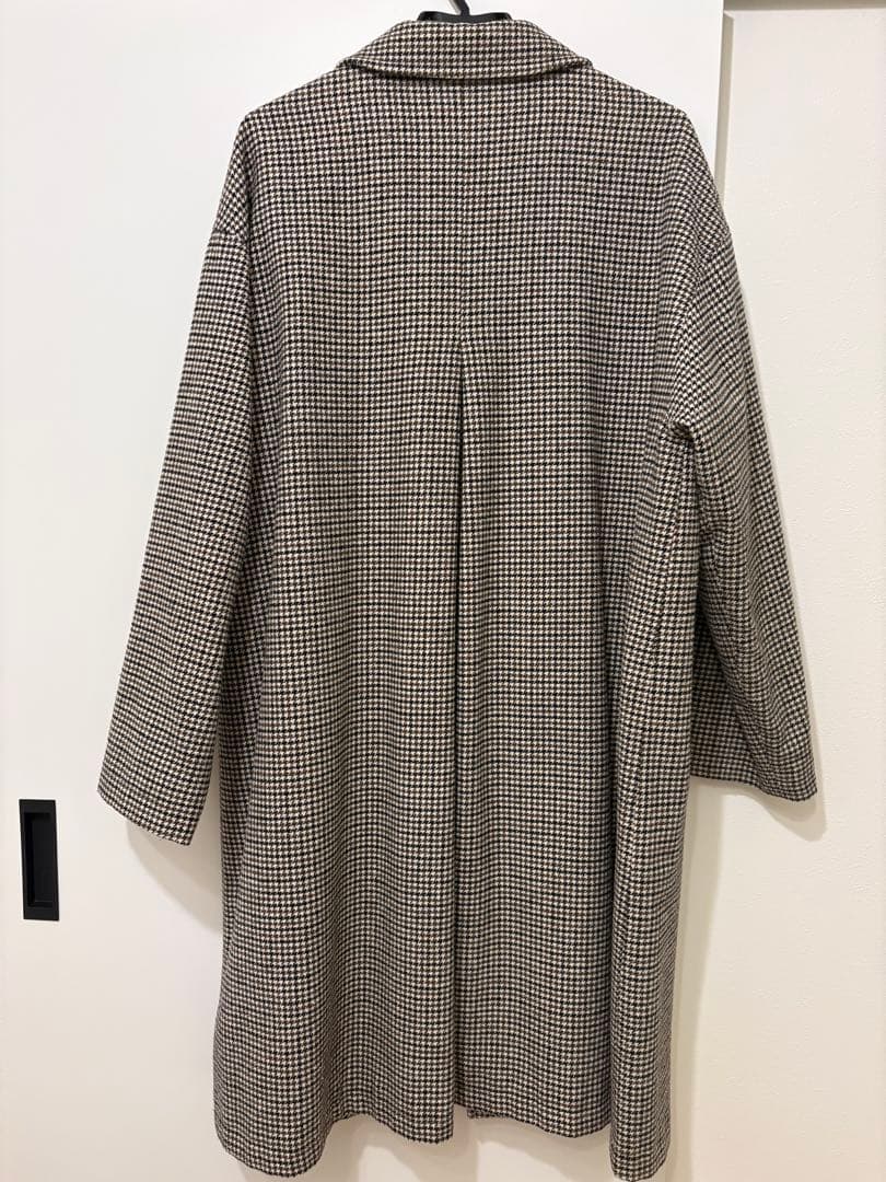 FASHIRU wool mix ステンカラーチェックコート