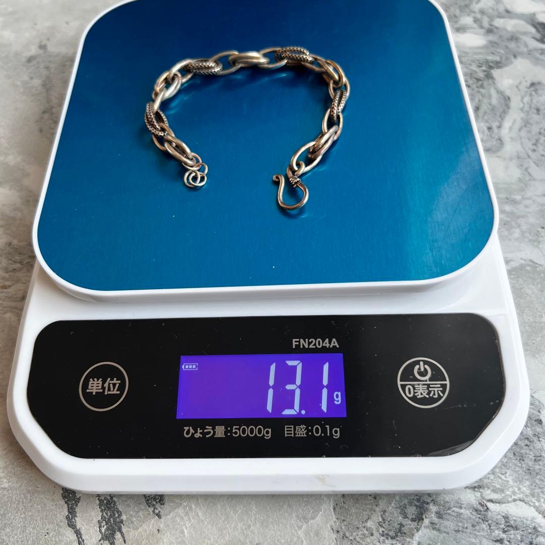 ヴィンテージ VINTAGE S字デザインフック ツイン チェーン ブレスレット