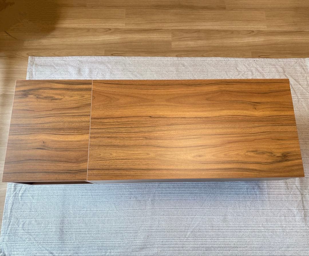 リフトアップテーブル 昇降収納付 幅110×奥行40×高46cm