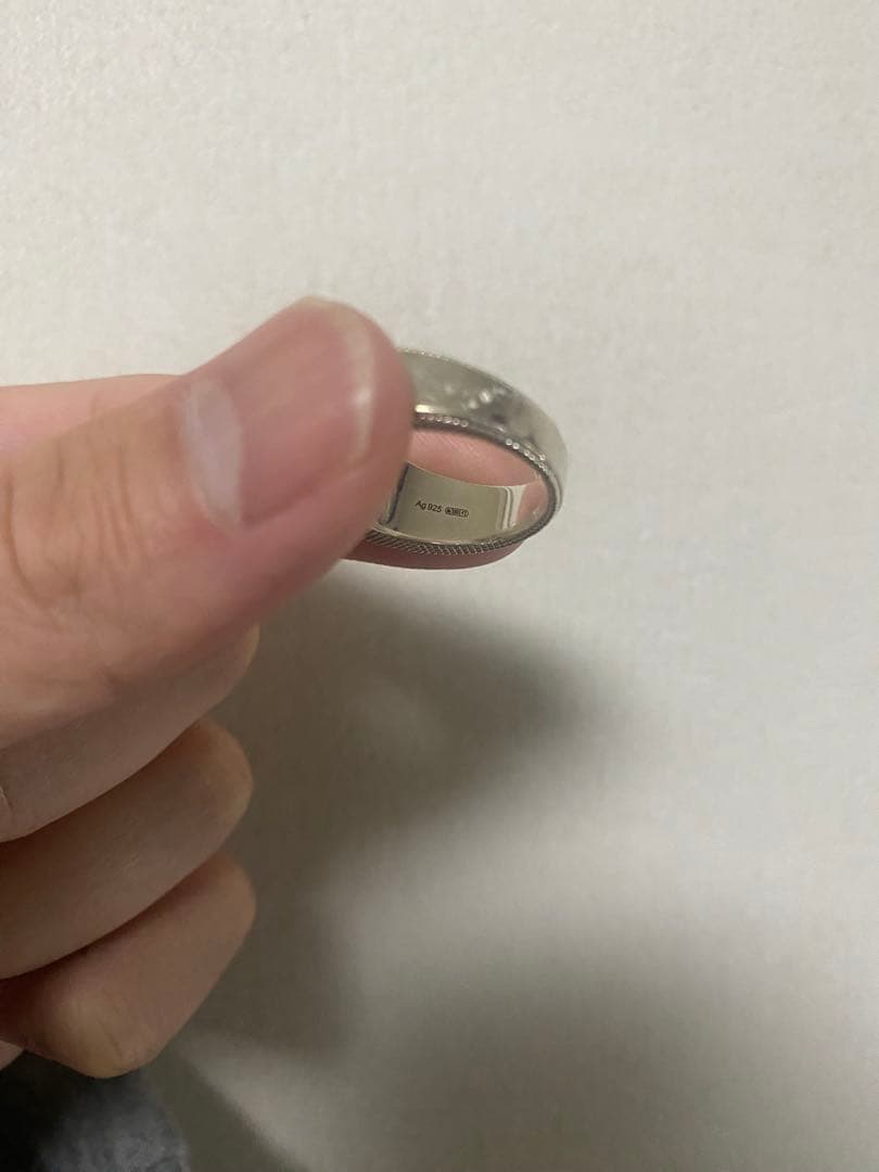 【最終値下】GUCCI ロゴ入りシルバーリング14号（指周約54.5mm）箱付き
