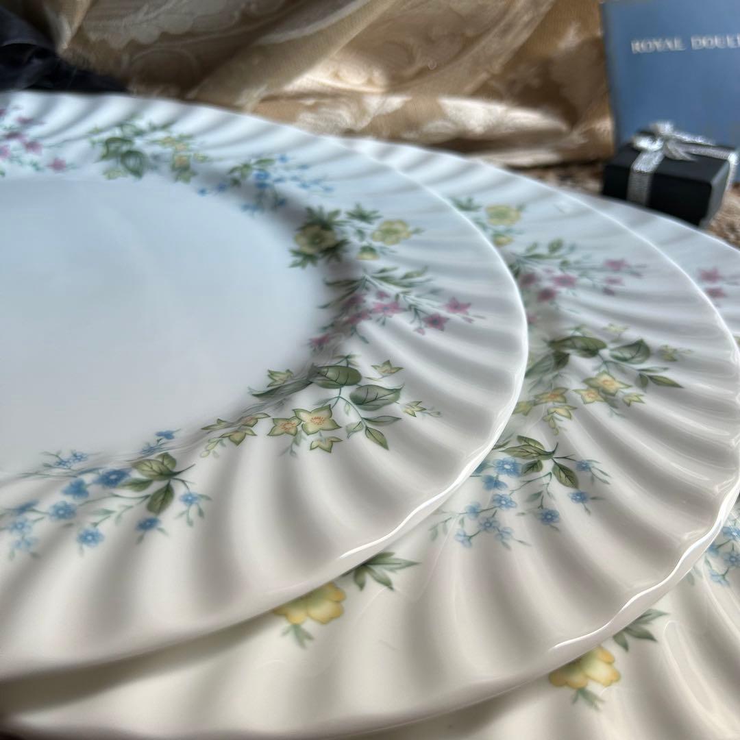 新品 英国製 MINTON SpringValley可憐な春花のディナー大皿5枚
