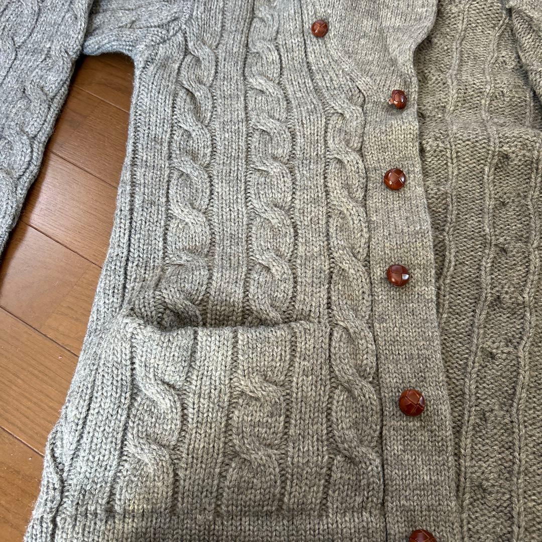 ラルフローレン　ケーブル編み　ショールカーディガン