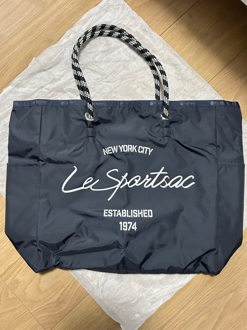 新品　Le Sportsac トートバッグ ネイビーリバーシブル