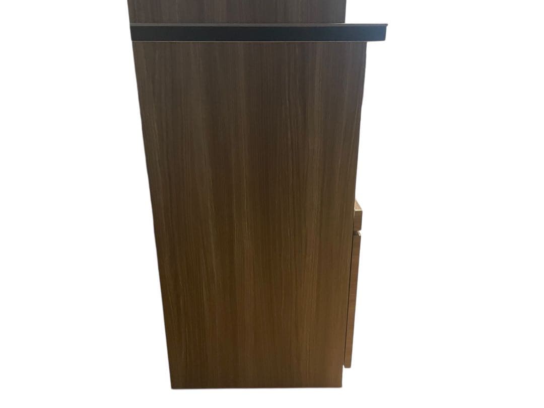 ◯【美品】松田家具大川 アルバ キッチンボード 食器棚 レンジボード ハイグロス