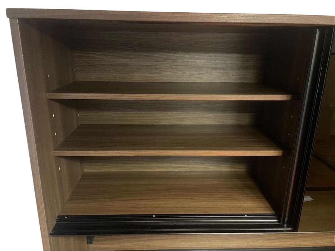 ◯【美品】松田家具大川 アルバ キッチンボード 食器棚 レンジボード ハイグロス