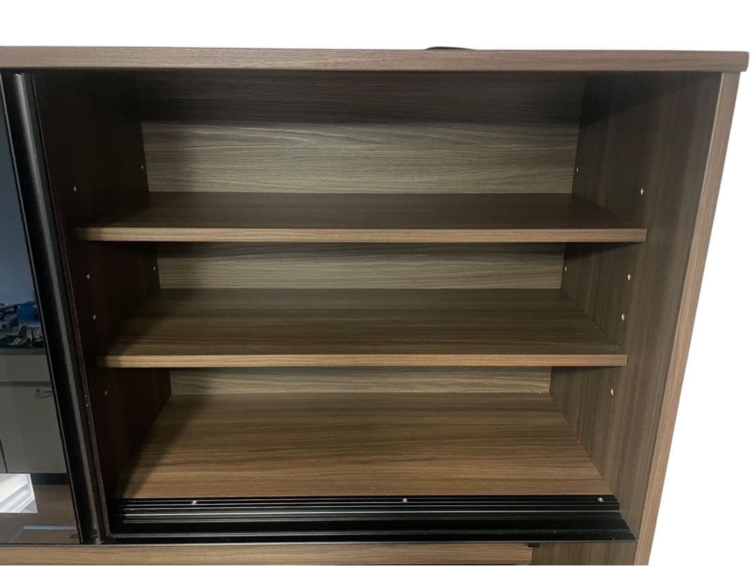 ◯【美品】松田家具大川 アルバ キッチンボード 食器棚 レンジボード ハイグロス