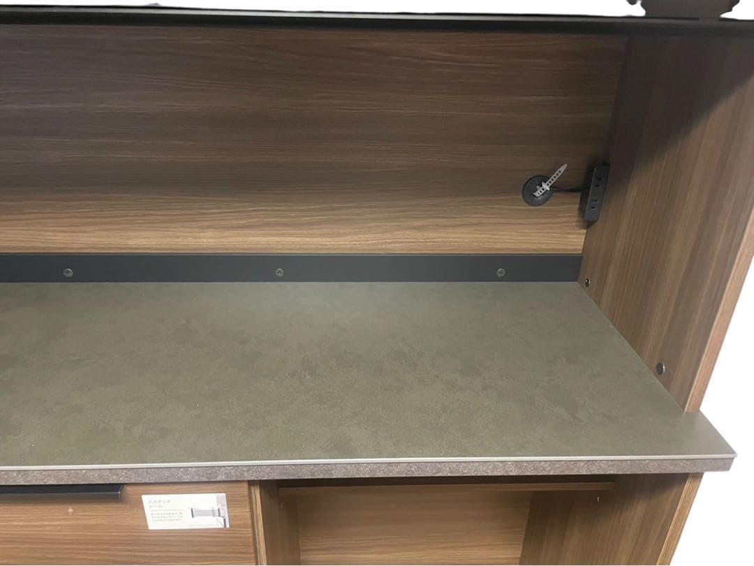 ◯【美品】松田家具大川 アルバ キッチンボード 食器棚 レンジボード ハイグロス