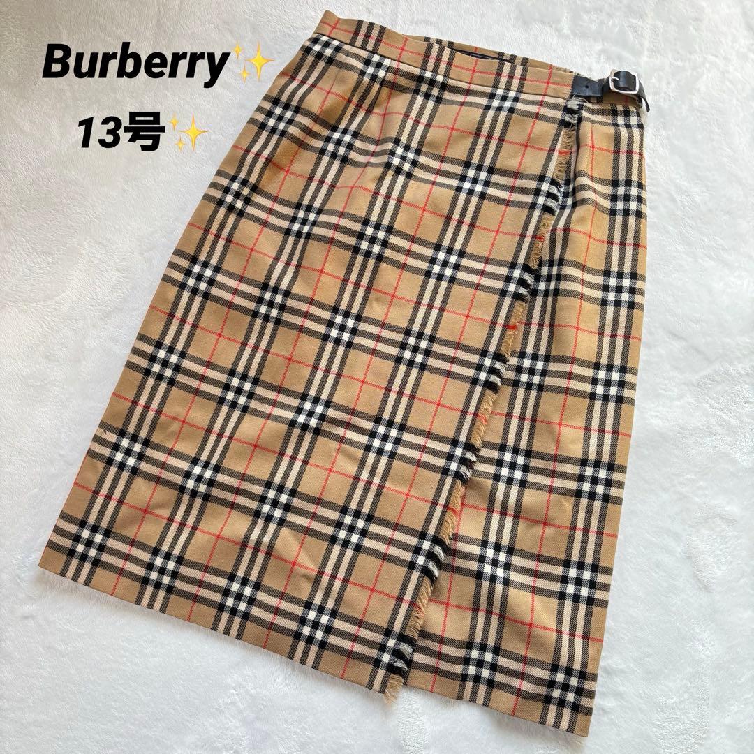 【極美品✨】BURBERRY バーバリー　巻スカート 13号　大きいサイズ