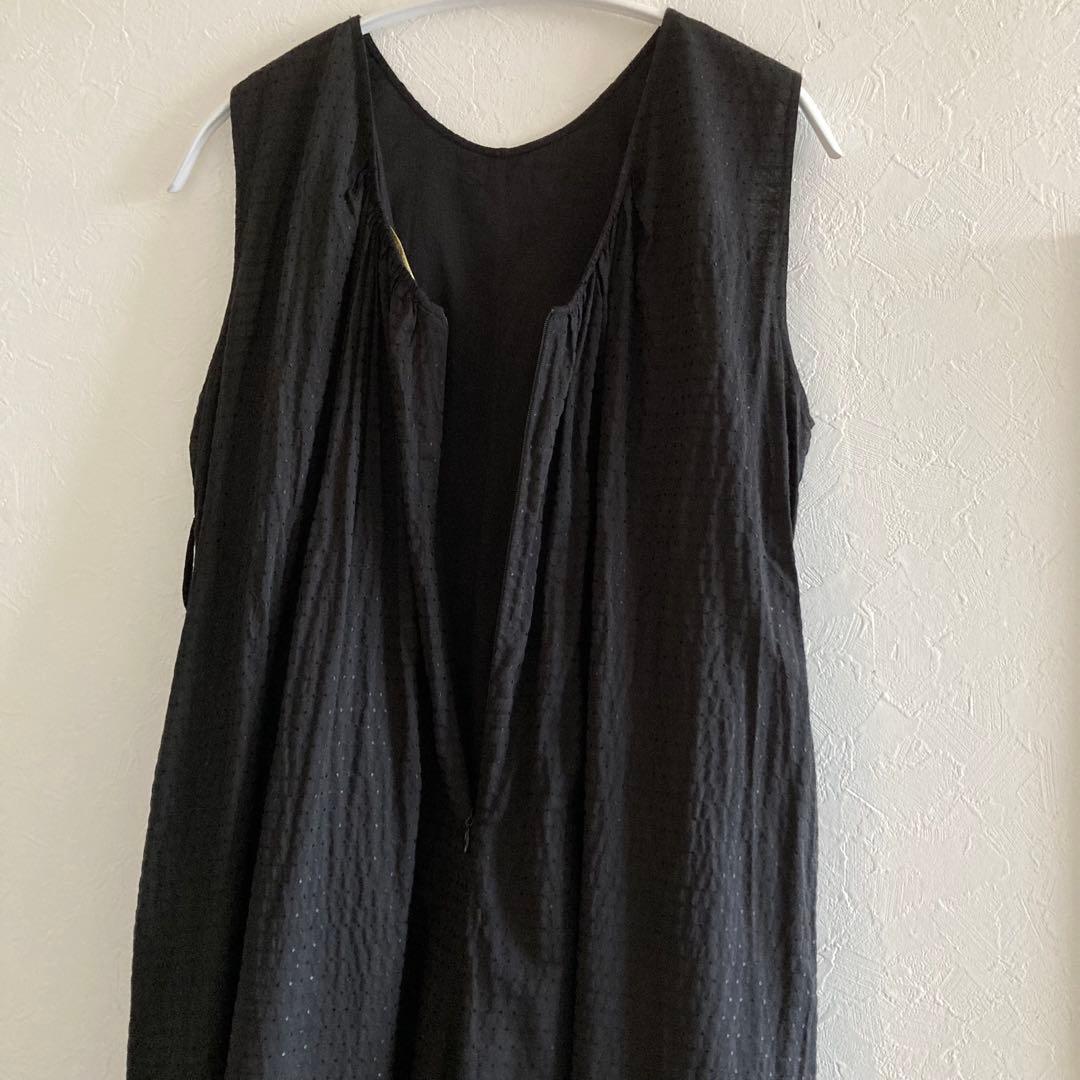 ヌキテパ　インド製　コットントビーオールインワン　ウエストリボン　マキシ丈